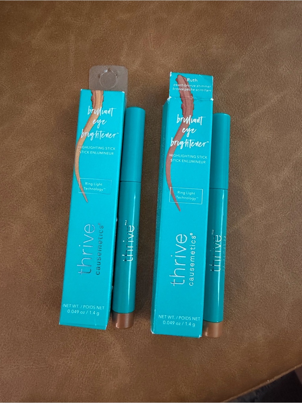 Cosmetic Highlighting Sticks on Surface